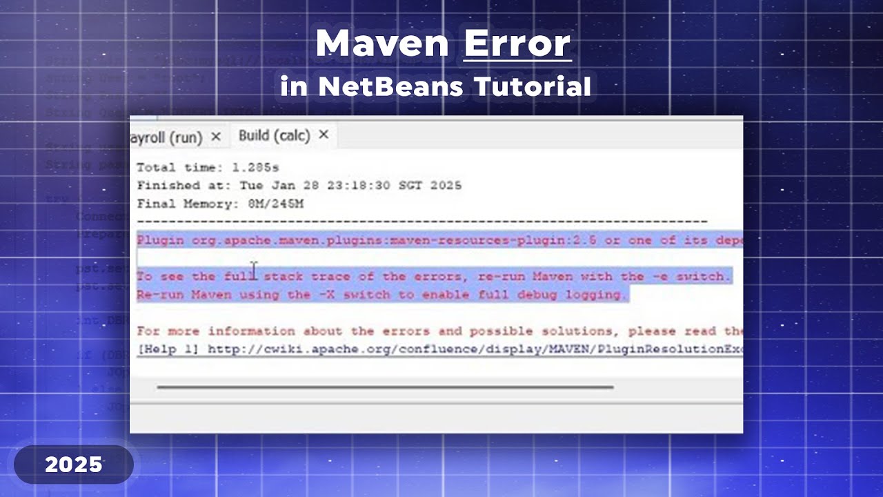 Maven Error in NetBeans Tutorial