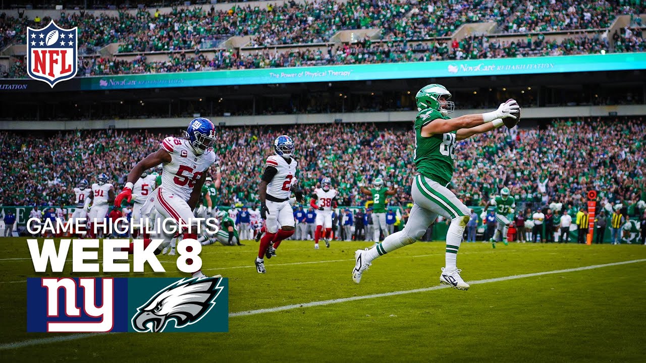 Giants vs Eagles Week 8 Highlights | Exciting NFL Showdown 2025 π