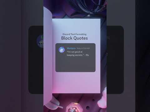 how to format text on discord: headers, lists, block quotes #secrets #server
