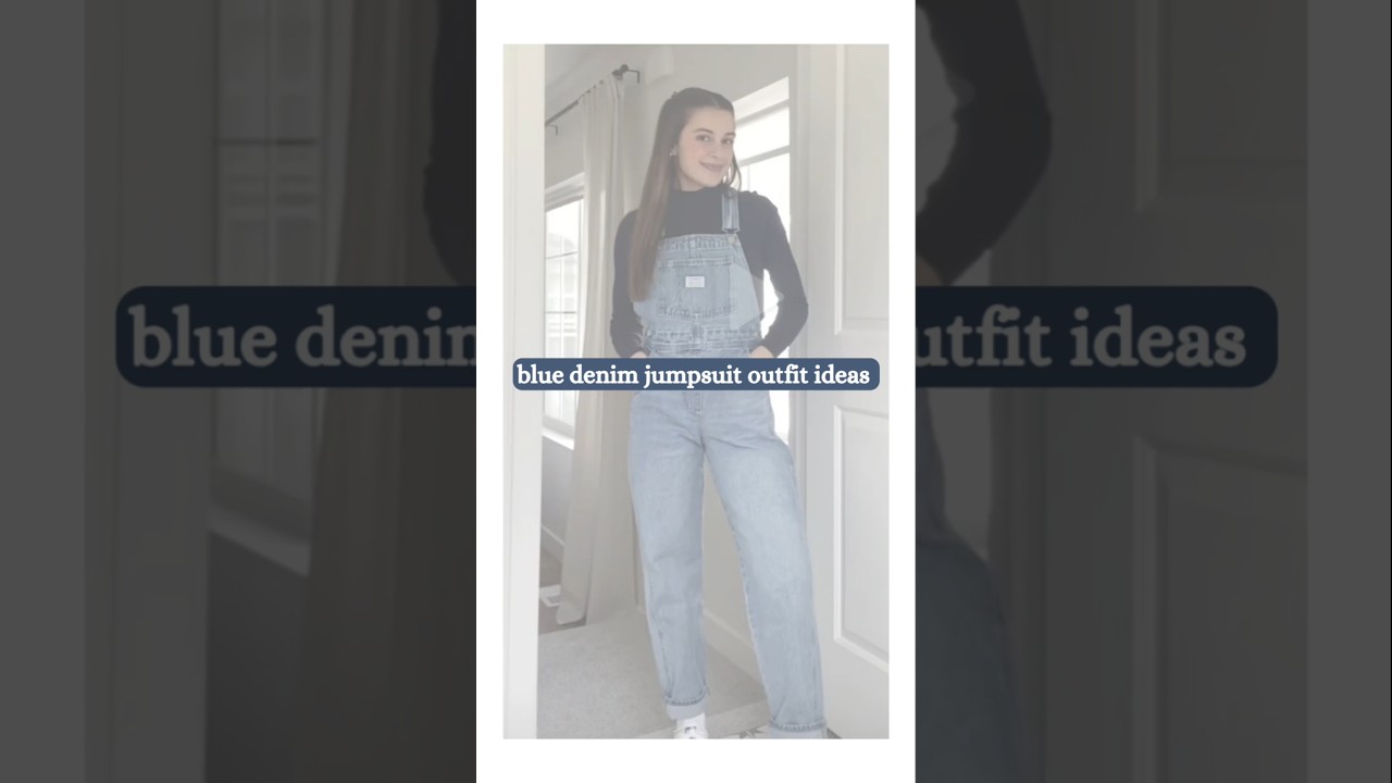 Blue denim jumpsuit outfit ideas| jumpsuit outfit ideas #fashion #jumpsuit #outfit