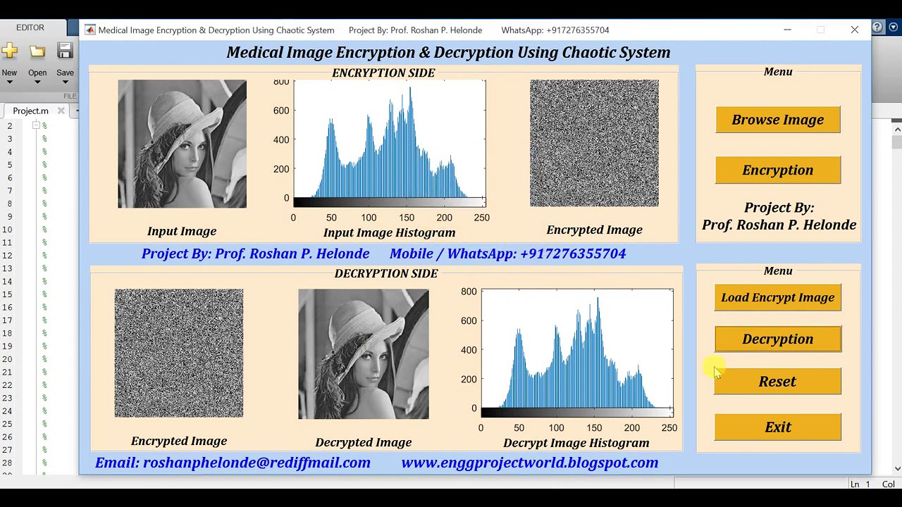 Matlab Code for Medical Image Encryption Using Chaotic System