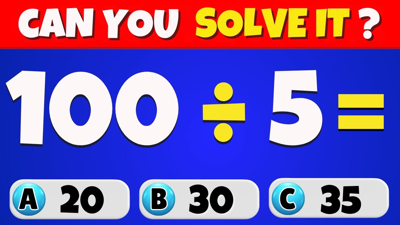 Ultimate Math Challenge: Test Your Skills from Easy to Expert! 🧠