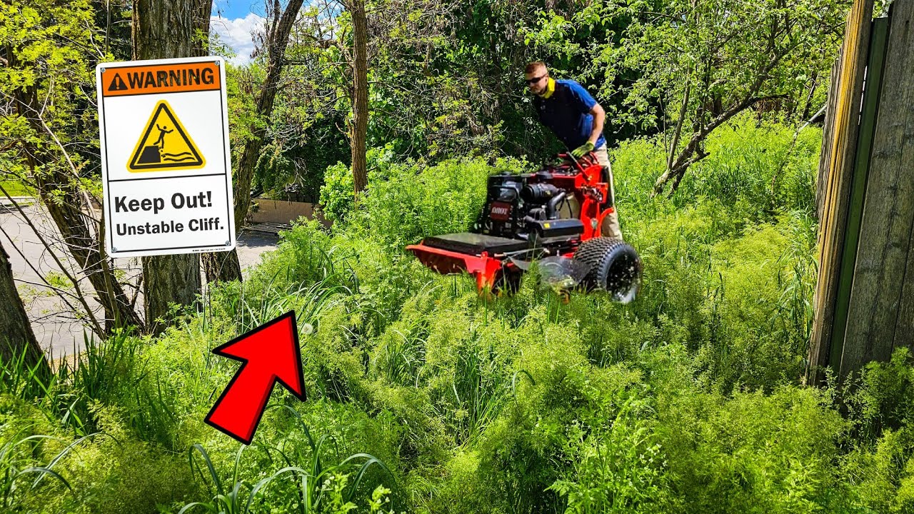 My Most Dangerous Tall Grass Mowing Challenge π§ (Warning: Do Not Try This!)