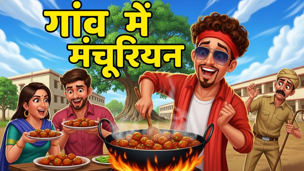 गांव का मंचूरियन 🥢 | Hindi Cartoon कहानी