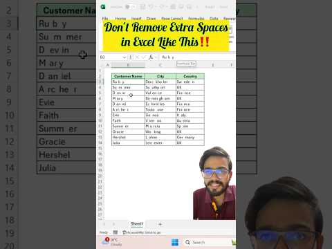 Don't Remove Extra Spaces in Excel‼️Instead Use Amazing Tricks | Day 22 | Learn Excel #exceltips