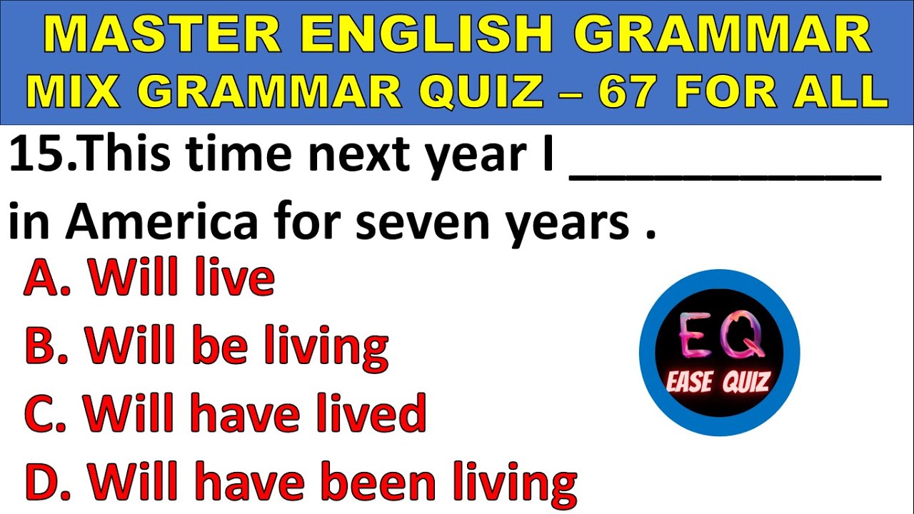 Ace Your English Test: Grammar, Tenses & More! ๐