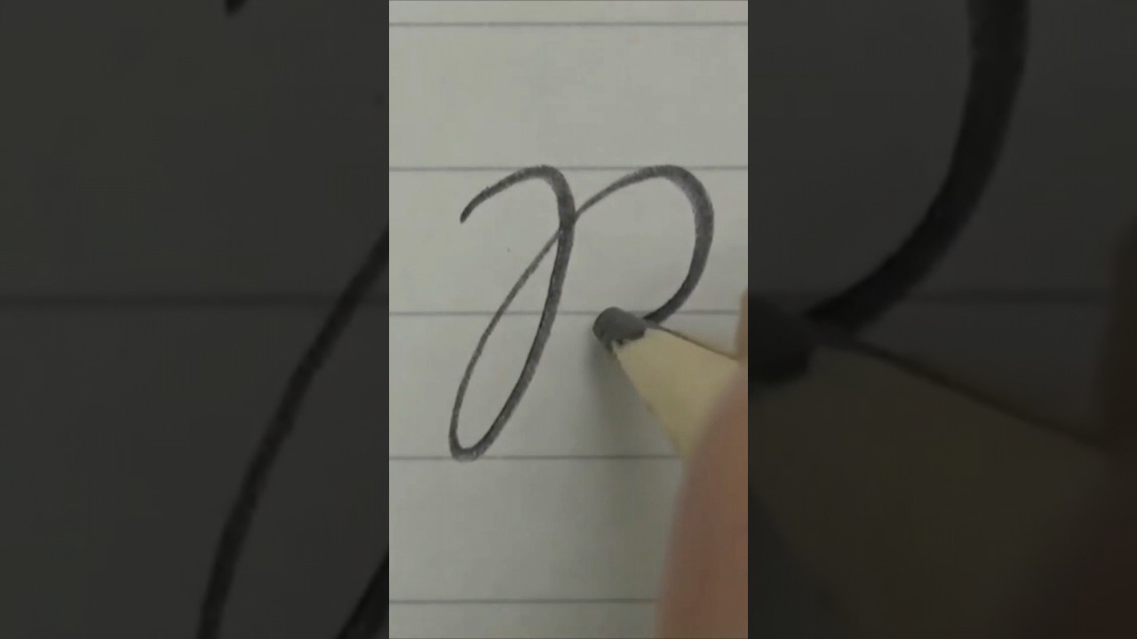 Cómo dibujar la letra P en cursiva ✍️