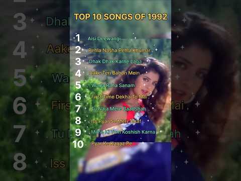 Top 10 Bollywood Songs of 1992🎶 | Evergreen Hindi Hits | #shortsfeed