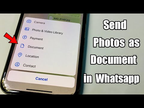 Send Photos as Document on Whatsapp in Iphone