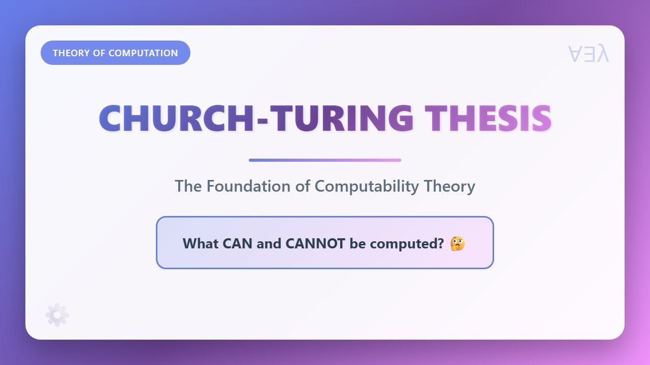 The Church-Turing Thesis Explained: A Beginner’s Guide to Computability 🚀