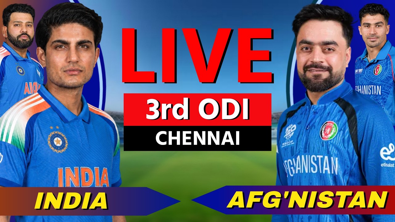 India vs Afghanistan - 3rd ODI 2026 | Cricket Live Match Today Scores Commentary, IND vs AFG
