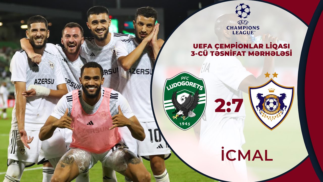 Ludoqorets 2:7 Qarabağ | UEFA Çempionlar Liqası Təsnifat