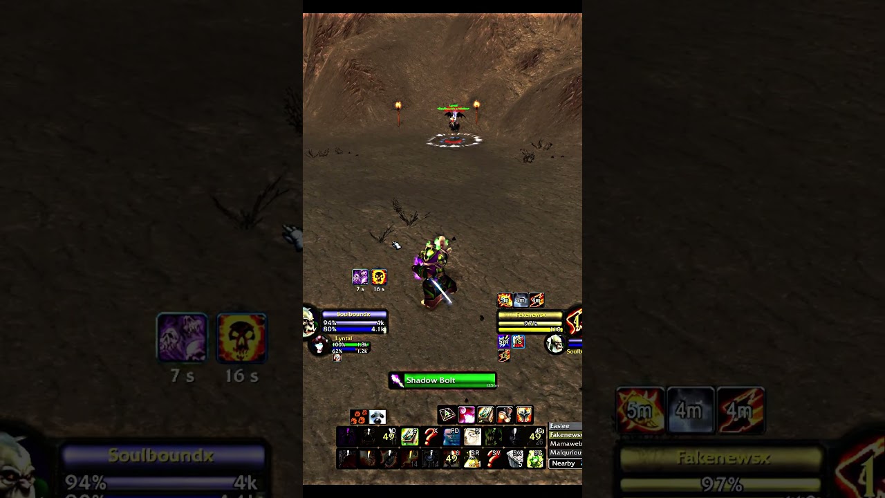 Warlock vs Rogue & Shadow Priest in WoW Classic PvP 🗡️