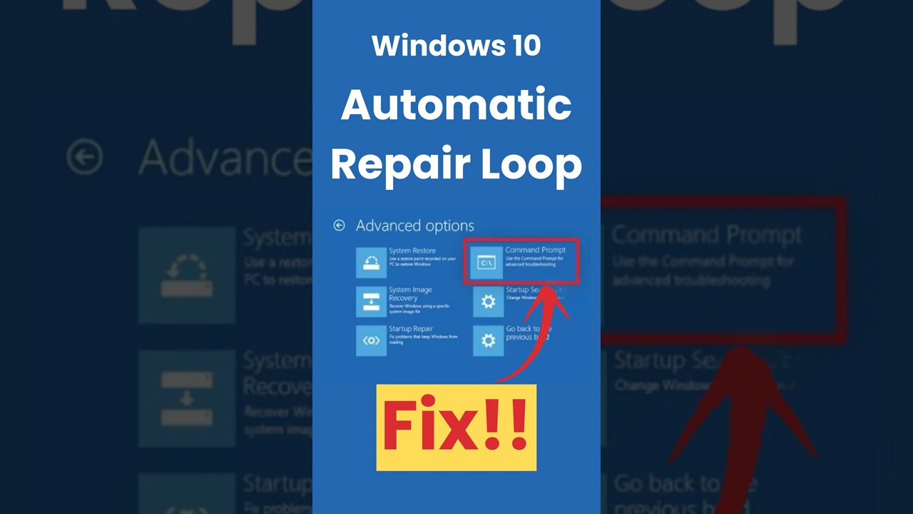 Fix Windows 10 Stuck in Automatic Repair Loop