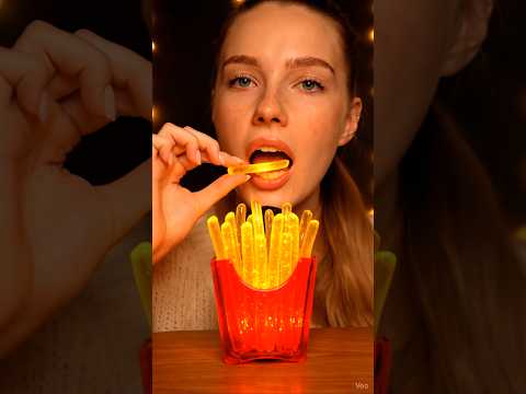 Real or AI? - Glass Fries ASMR 🍟✨ | Ultra Realistic Fast Food Sounds – #shorts