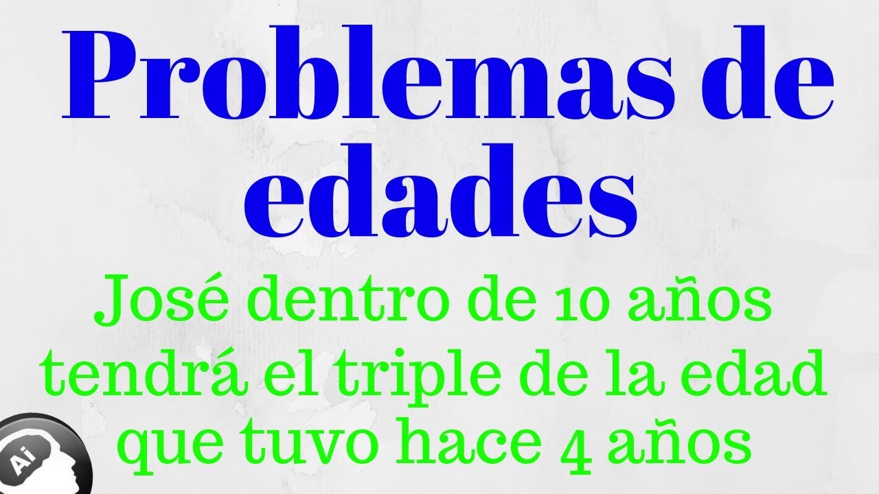 Problemas de Edades en Razonamiento Matemático
