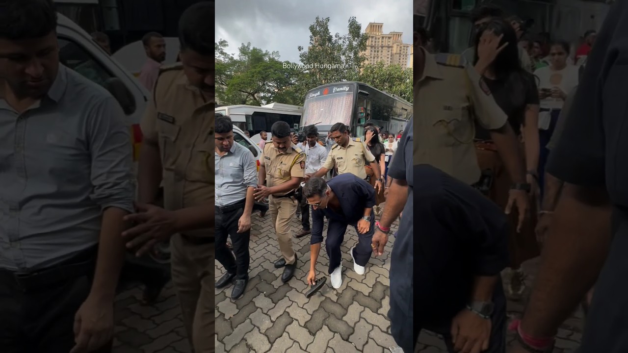 Akshay Kumar Shows Humility by Picking Up Paps' Shoes 👟