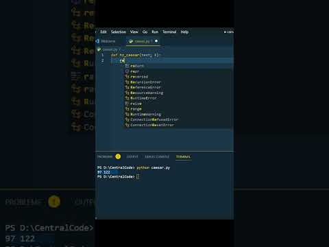 Caesar's Cipher in Python #shorts #short