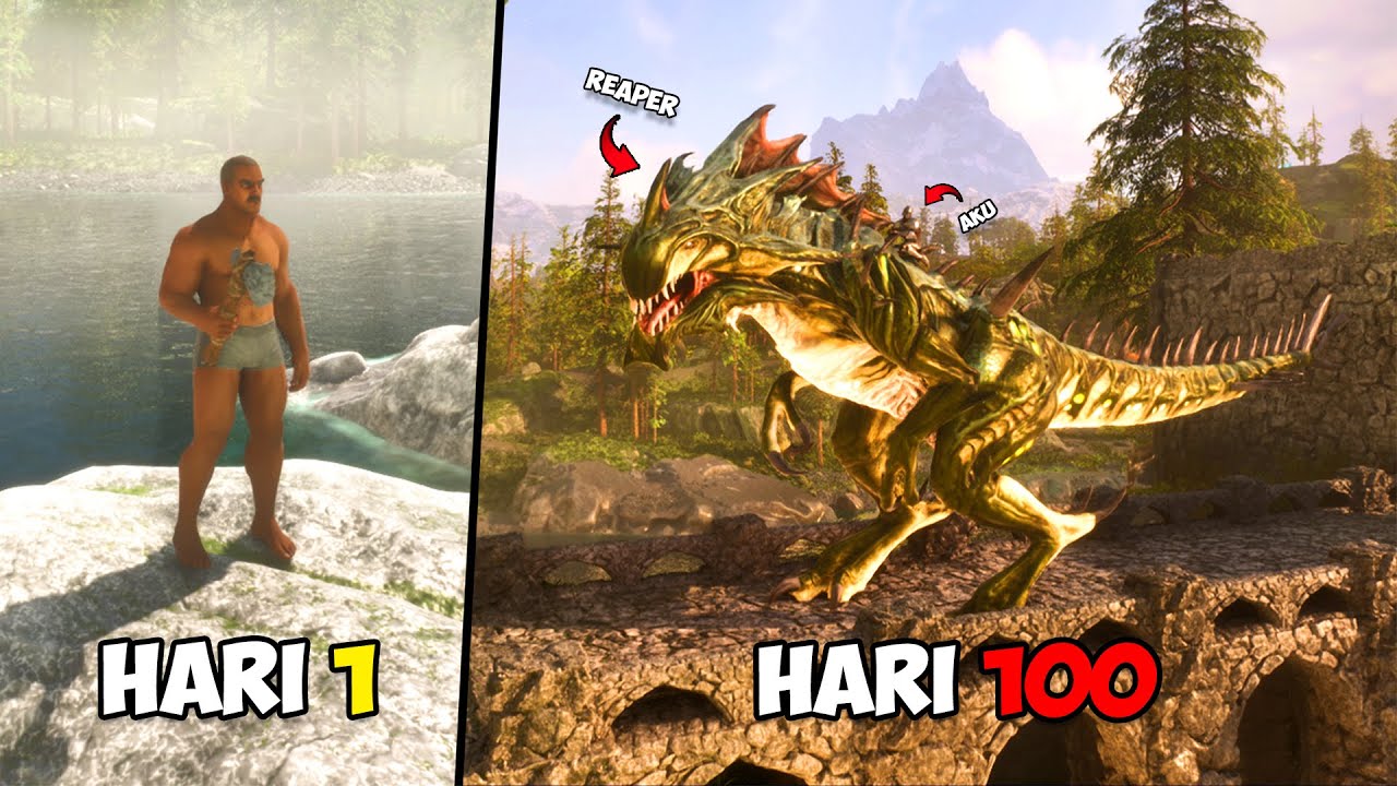 AKU 100 Bertahan 100 Hari di Ark Valguero 🦖