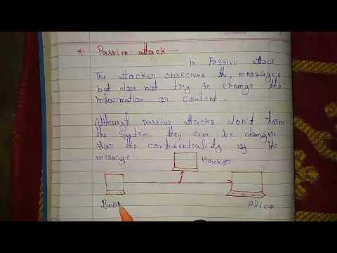 passive attack and active attack in hindi / passive attack and active attack difference ||#mscoder