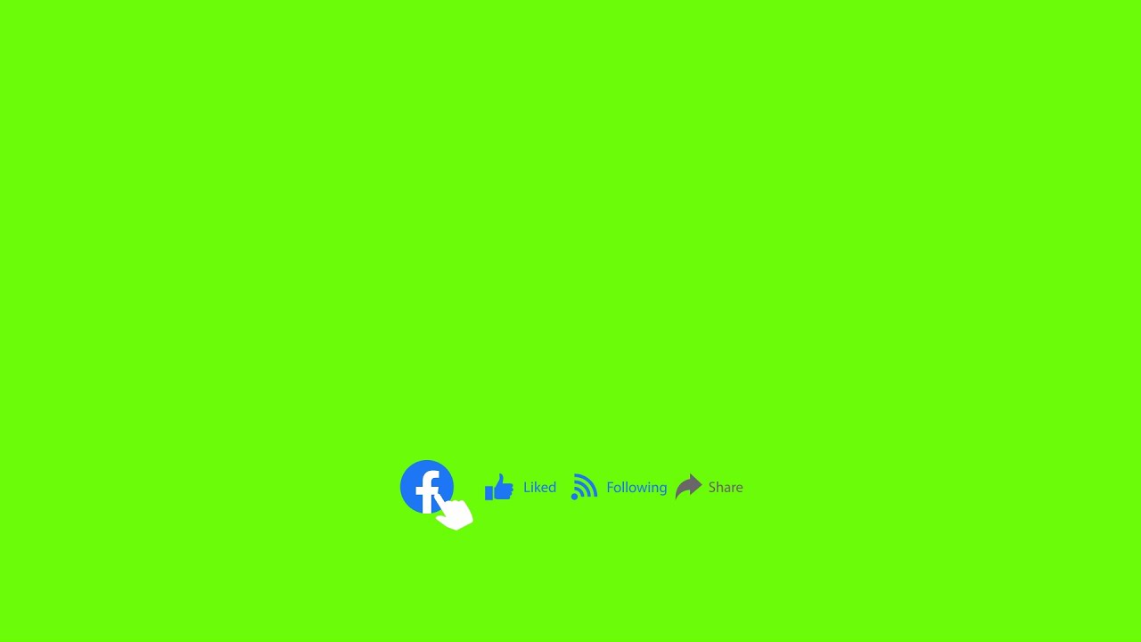 Facebook Green Screen Animation with Sound Effect 🎬