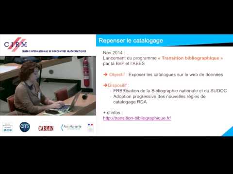 Delphine Coudrin :  Signalement des ressources : problématique, les outils, les points non résolus