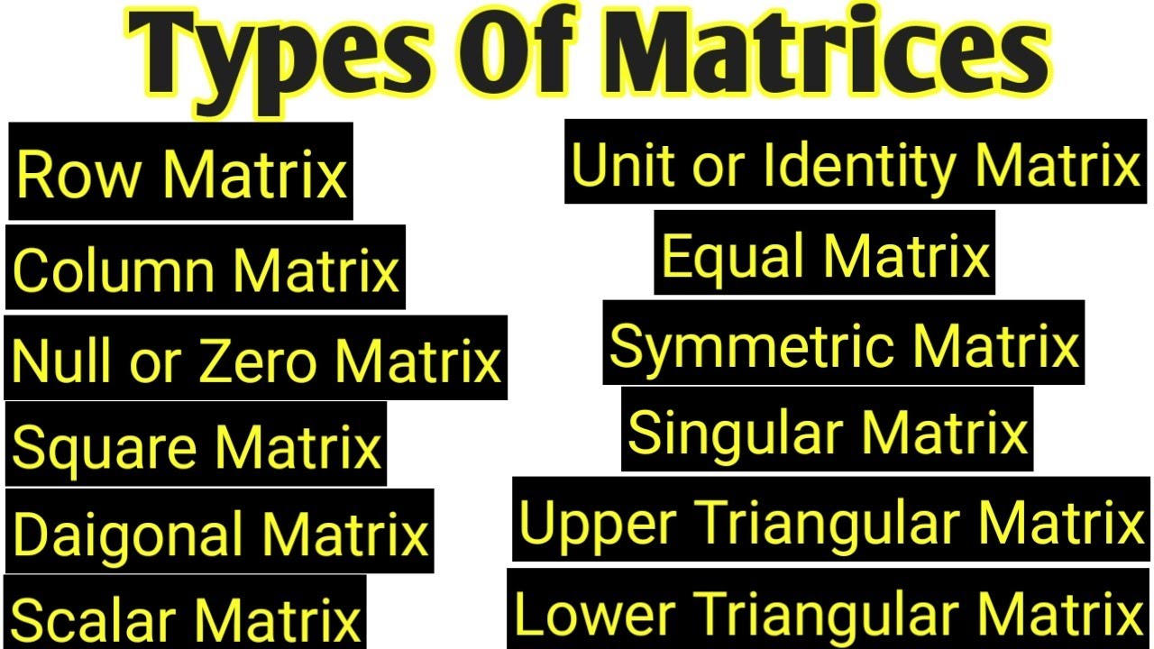 Types of Matrices: Definitions & Examples 📊