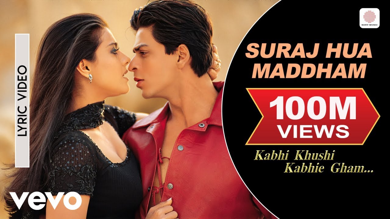 Suraj Hua Maddham Lyric Video 🎶 | K3G | Shah Rukh Khan & Kajol's Romantic Classic