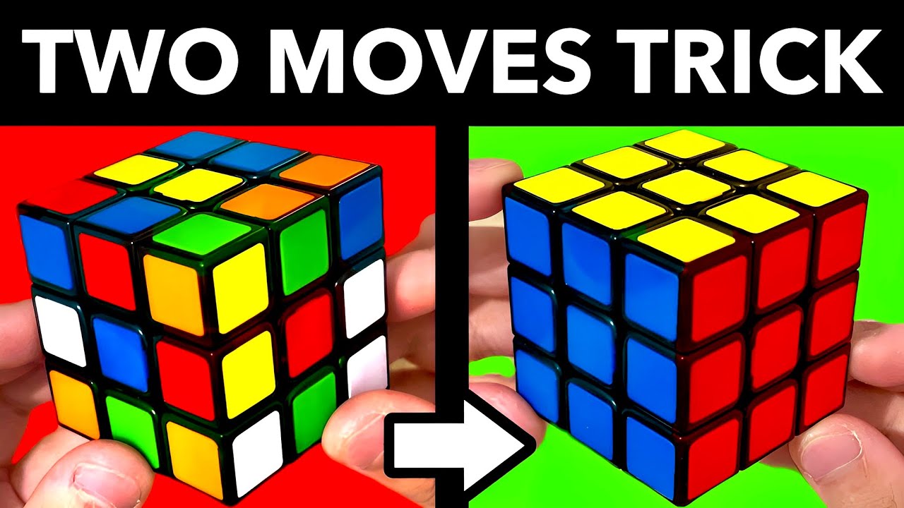 Solve Any 3x3x3 Rubik’s Cube in 2 Moves 🧩