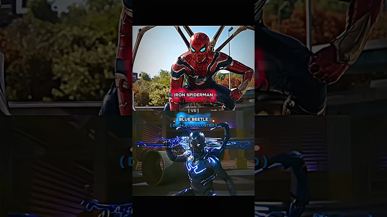 MCU Spiderman vs DCU Blue Beetle #shorts