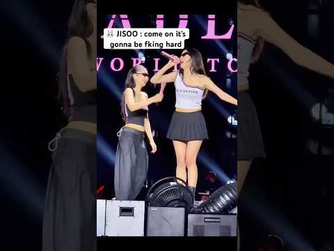 JISOO with f word 😭I still haven’t move on from this❤️🔥 #JISOO #deadlineworldtour#blackpink