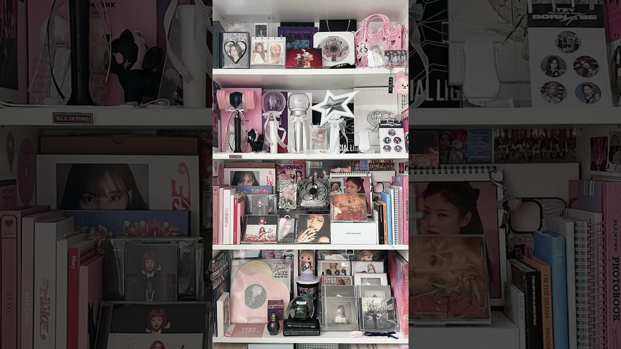 π« sharing my KPOP light stick collection β¨ #kpop #lightstick #blackpink #aespa #gidle #lalisa #room