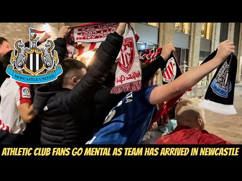 Athletic Bilbao fans GO MENTAL AS PLAYERS HAVE ARRIVED TO Newcastle EXCLUSIVE vlog !!!!