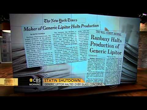 Generic Lipitor production halted, glass found in bottles