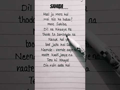 Sahiba Song lyrics - Aditya Rikhari #songlyrics #trending #sahiba #lyrics