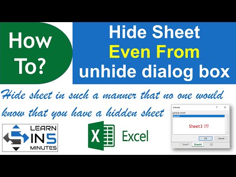 How To Hide Worksheet Even From The Unhide Dialog Box In Microsoft Excel | Learn In 5 Minutes