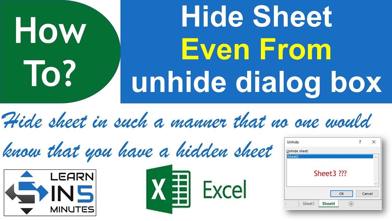 Secretly Hide Excel Sheets from the Unhide Dialog in Just 5 Minutes π