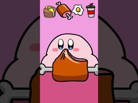 Kirby Emoticon MUKBANG #animation #eatingshow #shots