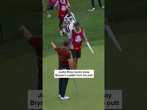 Heated exchange with Bryson, Justin Rose & Ted Scott #shorts #golf #rydercup