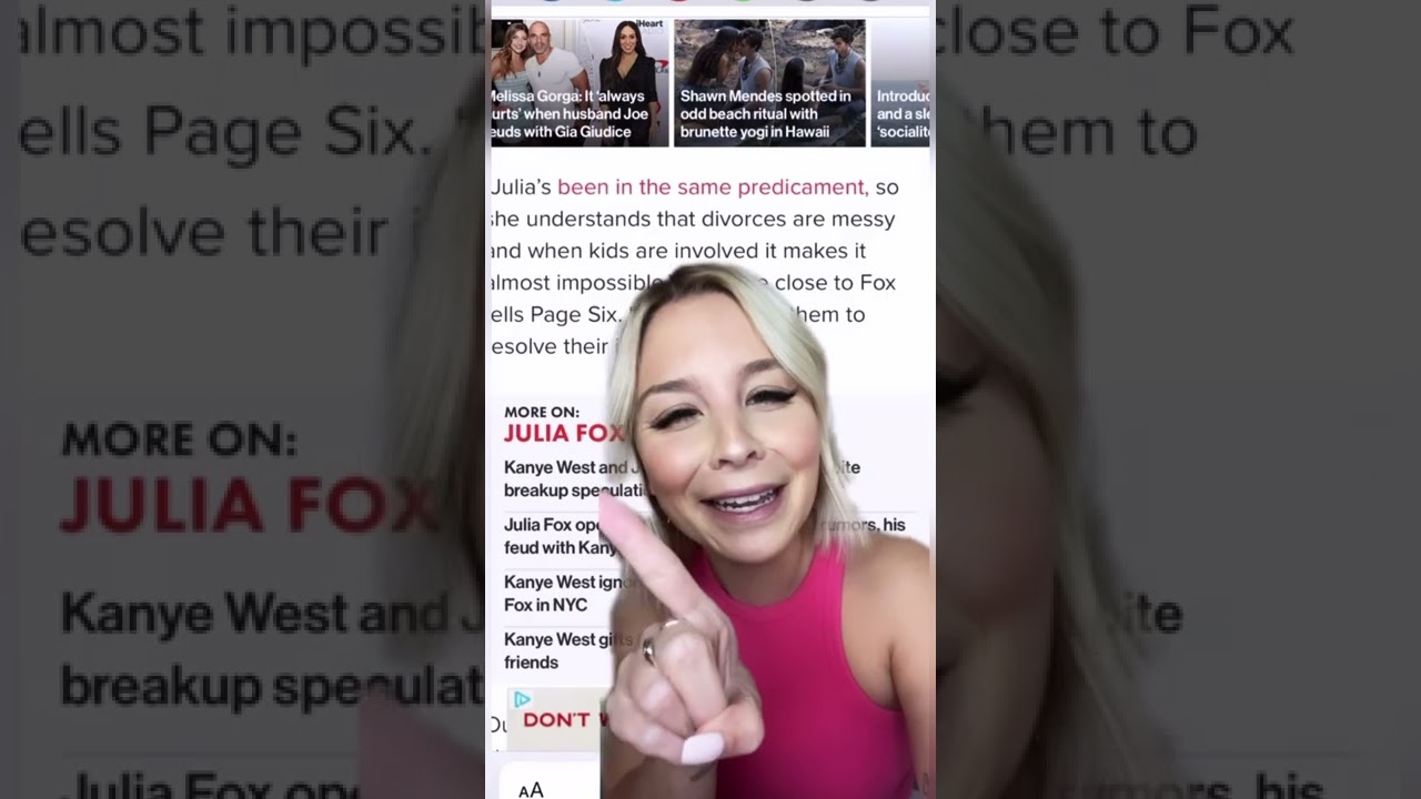 Julia Fox Comments on Kanye West & Kim Kardashian Drama