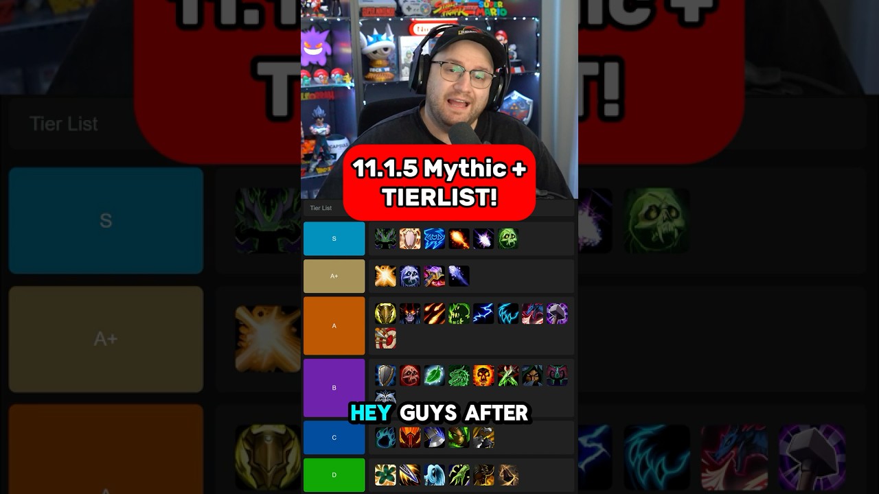 WoW 11.1.5 Mythic+ Tier List | All Classes & Specs