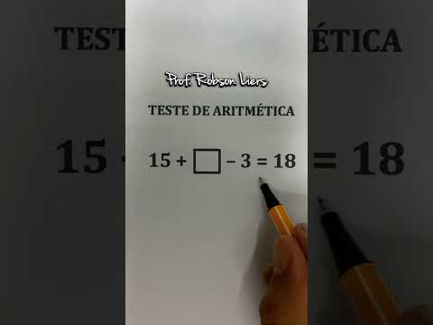 Teste de Aritmética com Prof. Robson Liers