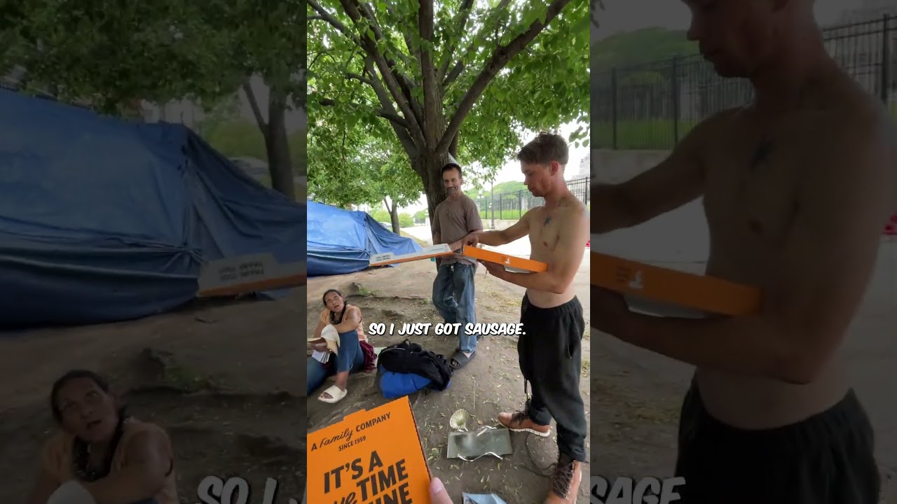 Providing Pizza & Setting Up Tents for Homeless 🍕