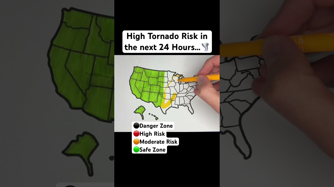 High Tornado Risk in the next 24 Hours…🌪️