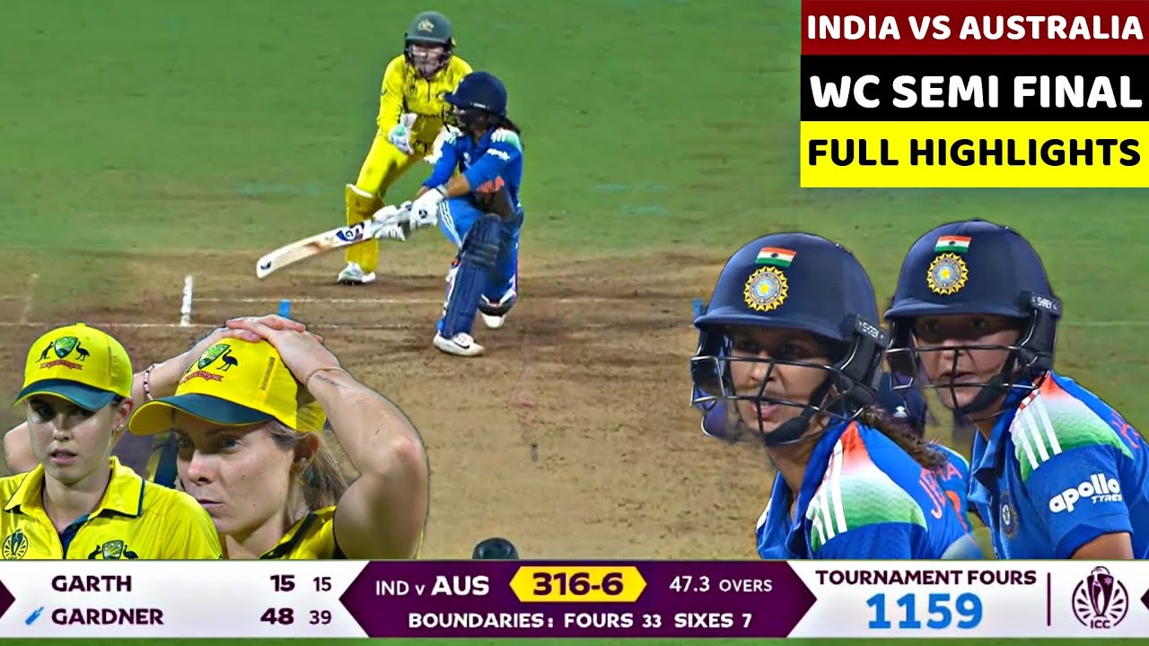 India vs Australia Women's World Cup 2025 Semifinal Highlights �️