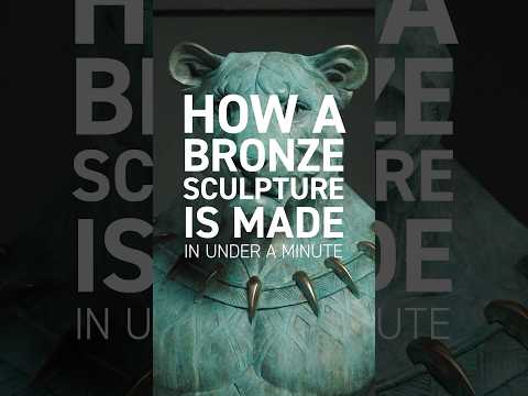 How A Bronze Sculpture is Made (in Under A Minute!) ⏱️ #shorts #sculpture #art #bronzesculpture