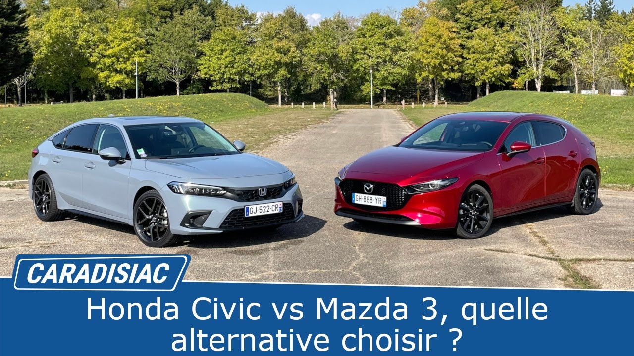 Comparatif : Honda Civic vs Mazda 3