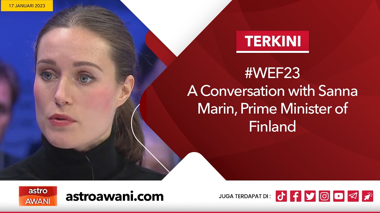 Exclusive Interview with Finland's Prime Minister Sanna Marin at #WEF23 🇫🇮