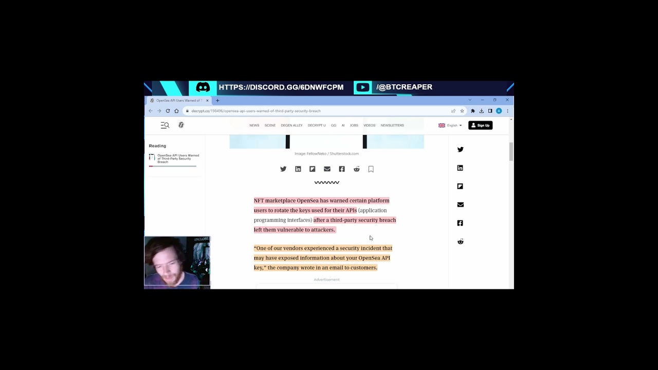 OpenSea API Security Alert ⚠️