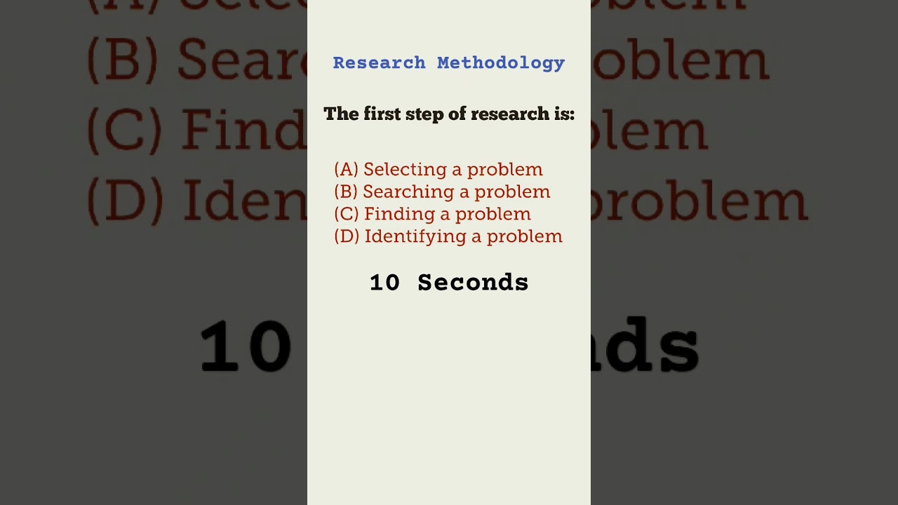 Research Methodology MCQ #ugc #ntanet #research #mcq #education #researchmethodology #ytshorts #net